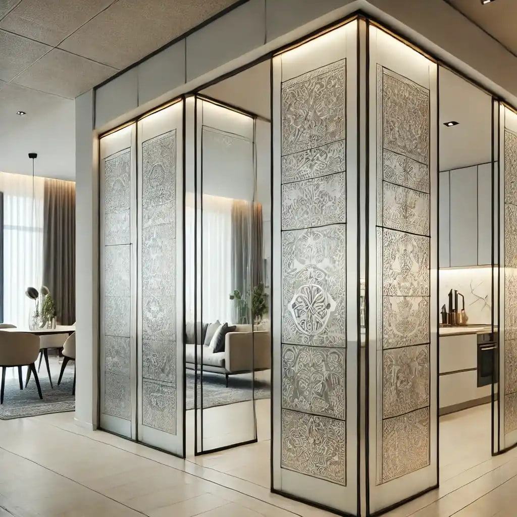 A Guide to Using Sandblasted Glass Room Dividers in Residential Spaces for Open-Plan Designs